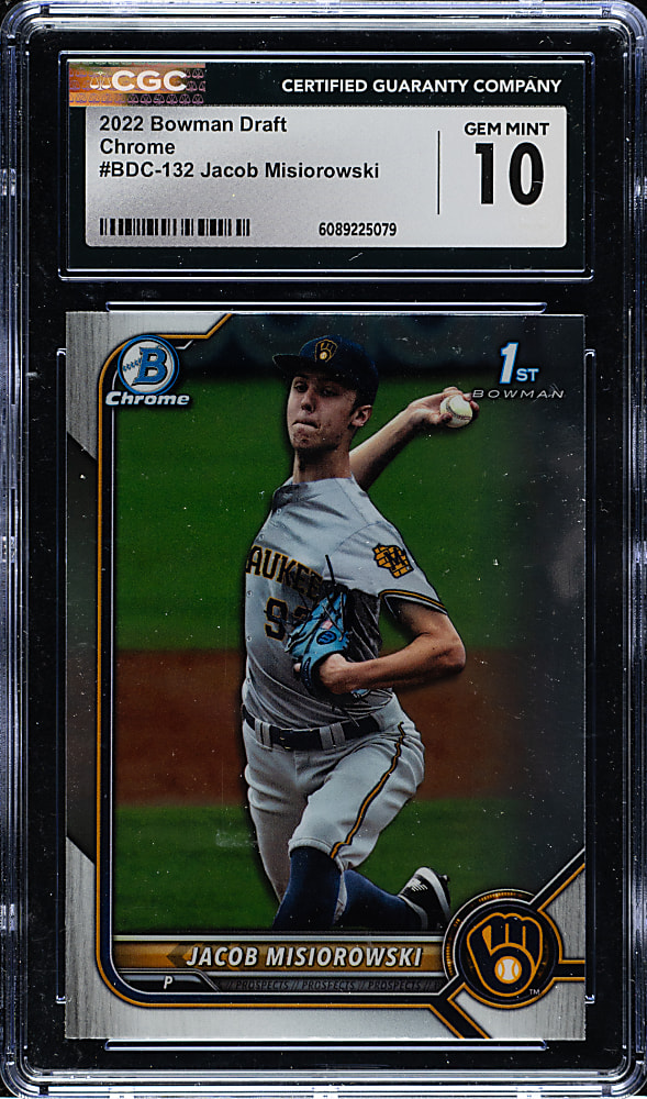 2022 Bowman Chrome Draft #BDC-132 Jacob Misiorowski CGC GEM MINT 10