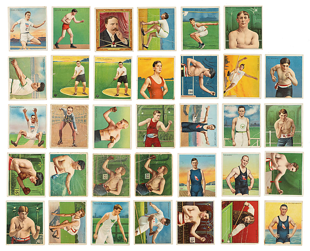 Circa 1910s T218 Mecca Champions, T220 Mecca Champions, and T3 Turkey Red Boxing Collection (41) Including Jack Johnson and James Jeffries
