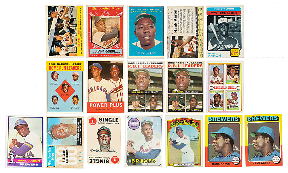 1956 to 1976 Topps Hank Aaron Collection (23)