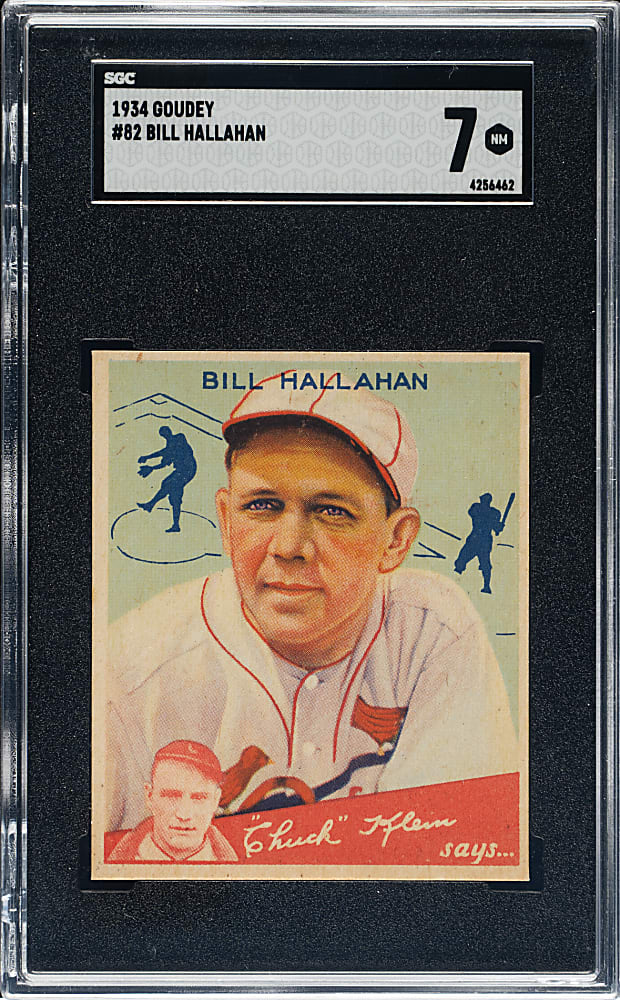 1934 R320 Goudey #82 Bill Hallahan SGC NM 7