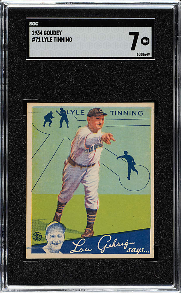 1934 R320 Goudey #71 Lyle Tinning SGC NM 7