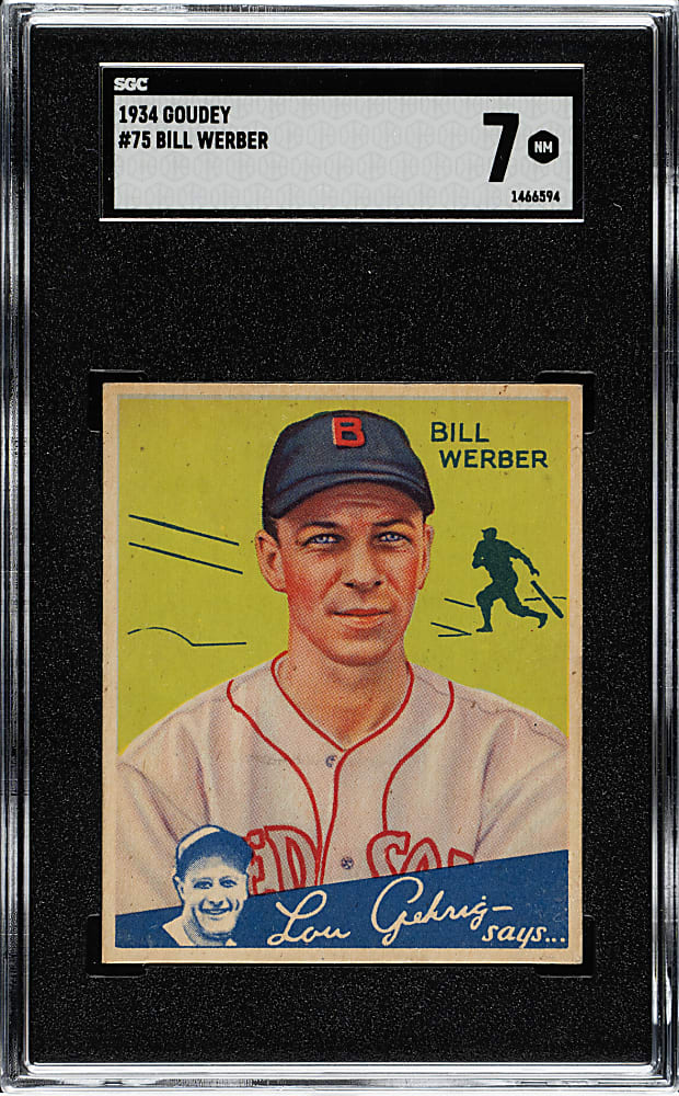 1934 R320 Goudey #75 Bill Werber SGC NM 7
