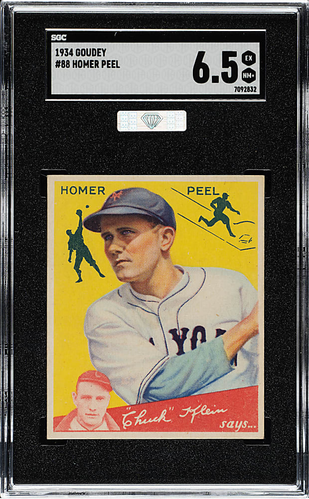 1934 R320 Goudey #88 Homer Peel SGC EX/NM+ 6.5 (MBA Silver Diamond)