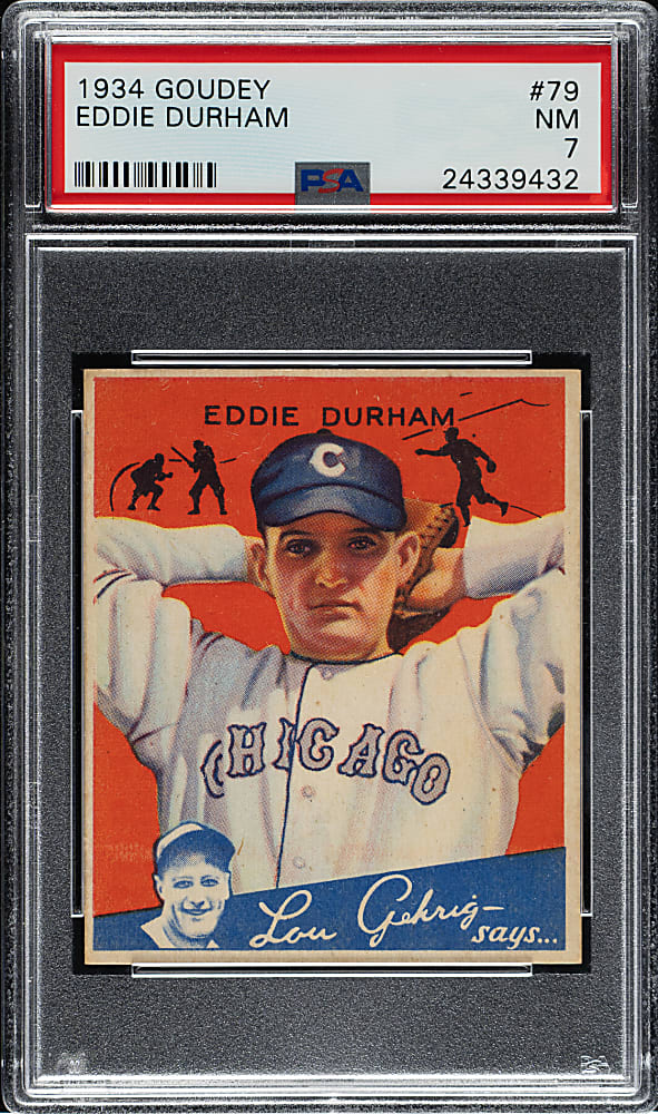 1934 R320 Goudey #79 Eddie Durham PSA NM 7