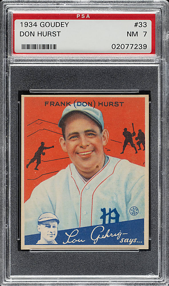 1934 R320 Goudey #33 Don Hurst PSA NM 7