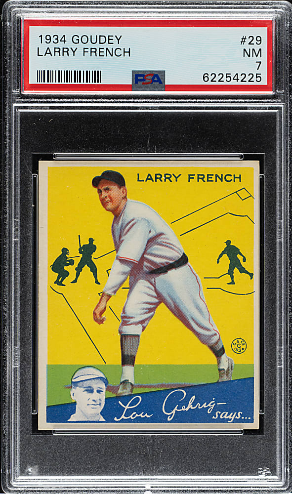 1934 R320 Goudey #29 Larry French PSA NM 7