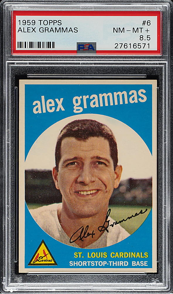 1959 Topps #6 Alex Grammas PSA NM-MT+ 8.5