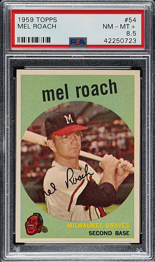 1959 Topps #54 Mel Roach PSA NM-MT+ 8.5