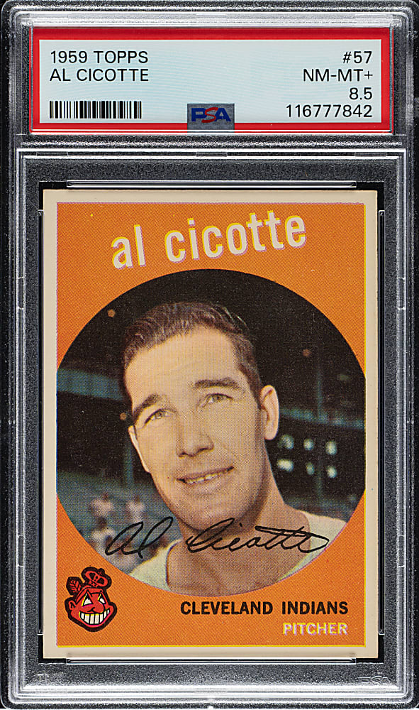 1959 Topps #57 Al Cicotte PSA NM-MT+ 8.5