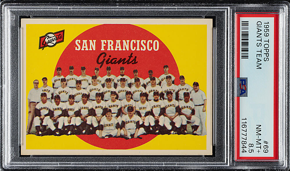 1959 Topps #69 San Francisco Giants Team PSA NM-MT+ 8.5