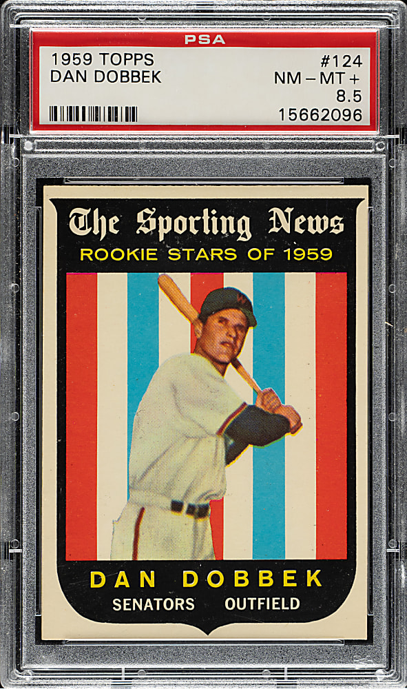 1959 Topps #124 Dan Dobbek PSA NM-MT+ 8.5