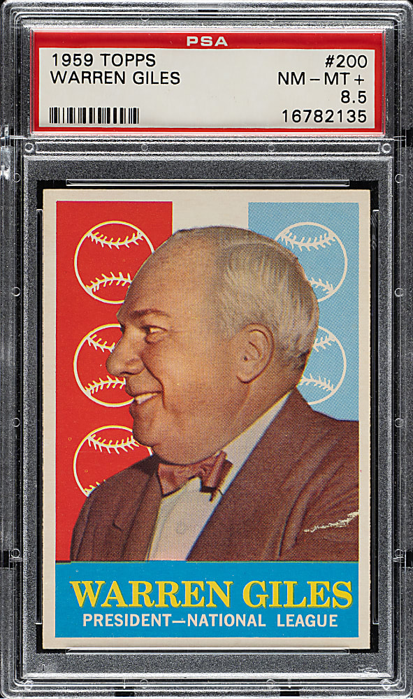 1959 Topps #200 Warren Giles PSA NM-MT+ 8.5