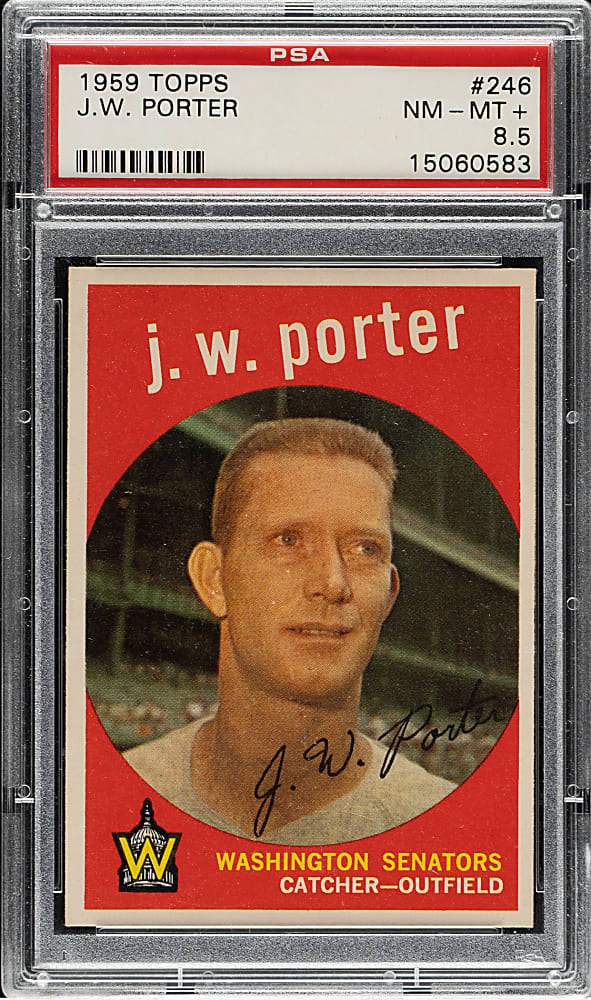1959 Topps #246 J.W. Porter PSA NM-MT+ 8.5