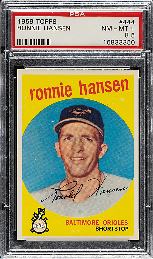 1959 Topps #444 Ronnie Hansen PSA NM-MT+ 8.5