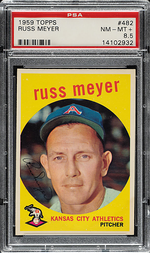 1959 Topps #482 Russ Meyer PSA NM-MT+ 8.5