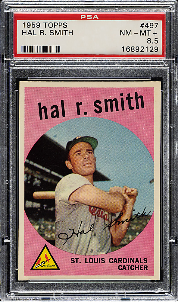 1959 Topps #497 Hal R. Smith PSA NM-MT+ 8.5