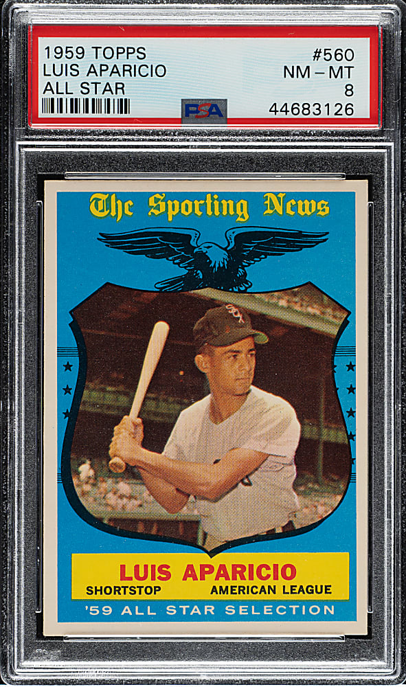 1959 Topps #560 Luis Aparicio All-Star PSA NM-MT 8