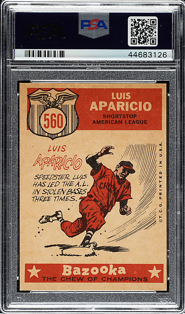 1959 Topps #560 Luis Aparicio All-Star PSA NM-MT 8