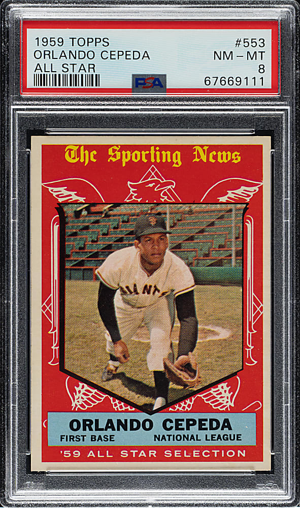 1959 Topps #553 Orlando Cepeda All-Star PSA NM-MT 8