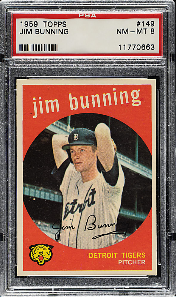 1959 Topps #149 Jim Bunning PSA NM-MT 8