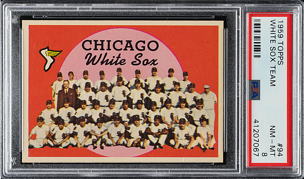 1959 Topps #94 Chicago White Sox Team PSA NM-MT 8