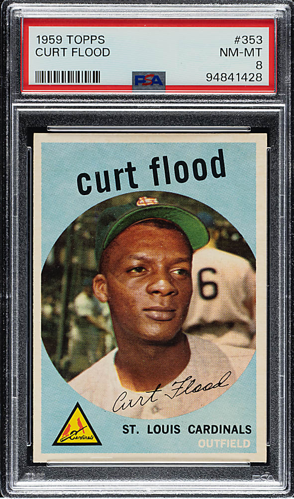 1959 Topps #353 Curt Flood PSA NM-MT 8