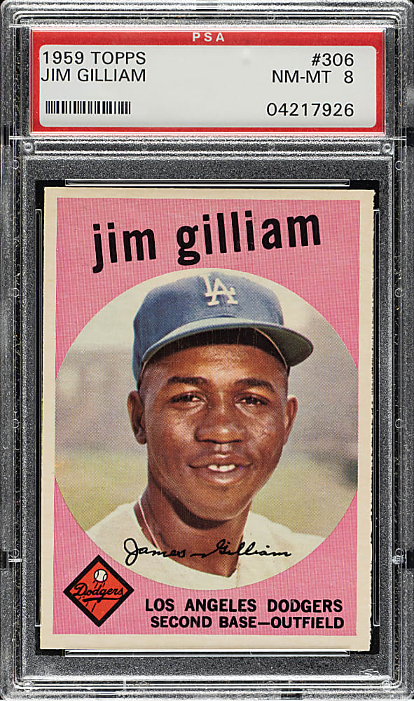 1959 Topps #306 Jim Gilliam PSA NM-MT 8