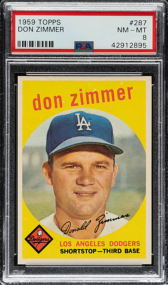1959 Topps #287 Don Zimmer PSA NM-MT 8