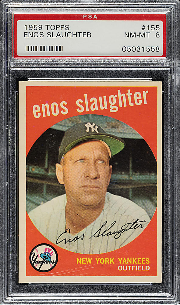 1959 Topps #155 Enos Slaughter PSA NM-MT 8