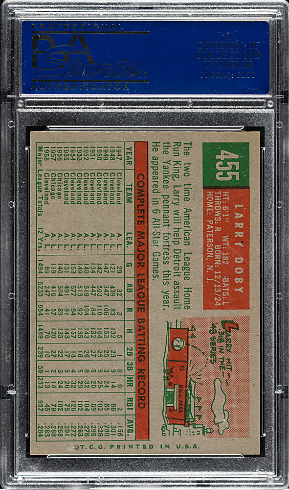 1959 Topps #455 Larry Doby PSA NM-MT 8