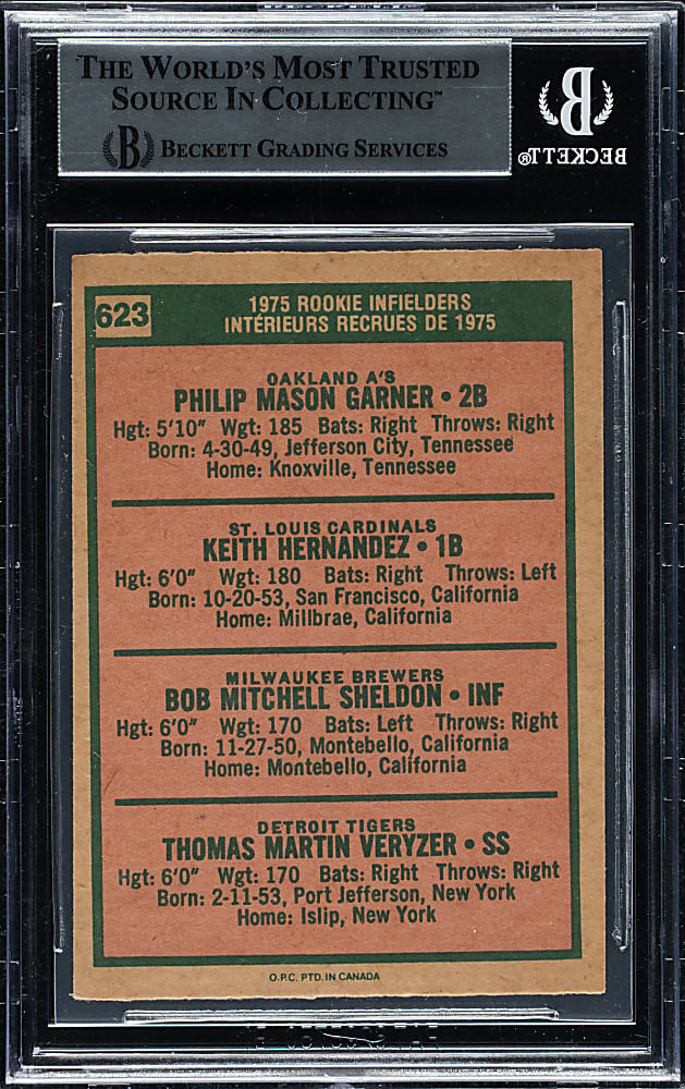 Signed 1975 O-Pee-Chee #623 Keith Hernandez Rookie - Beckett