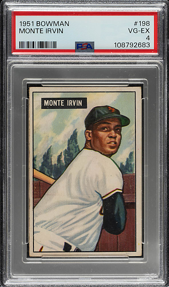 1951 Bowman #198 Monte Irvin Rookie PSA VG-EX 4