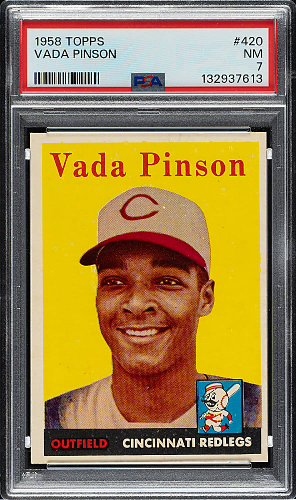 1958 Topps #420 Vada Pinson Rookie PSA NM 7