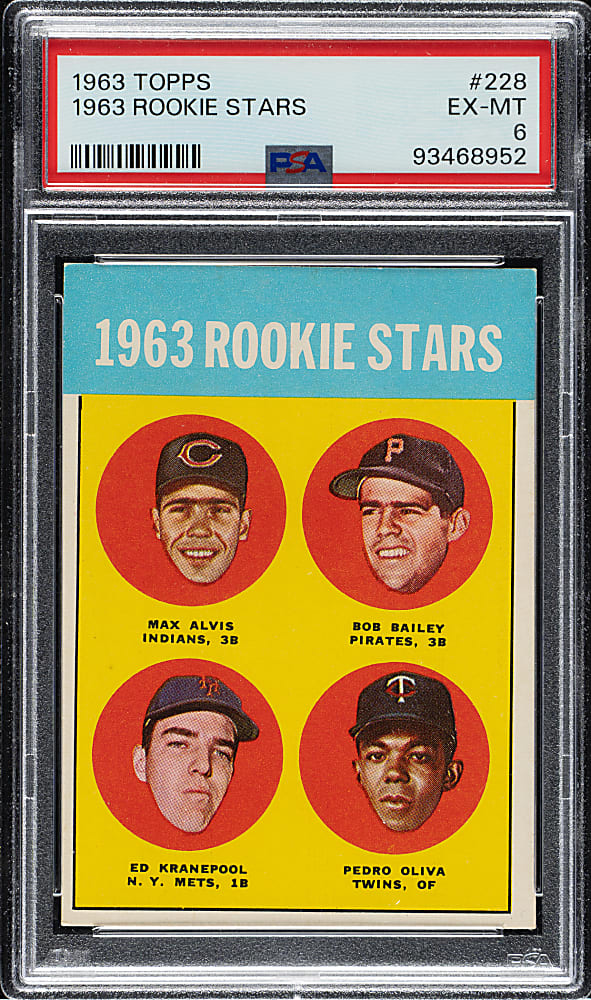 1963 Topps #228 Tony Oliva Rookie PSA EX-MT 6