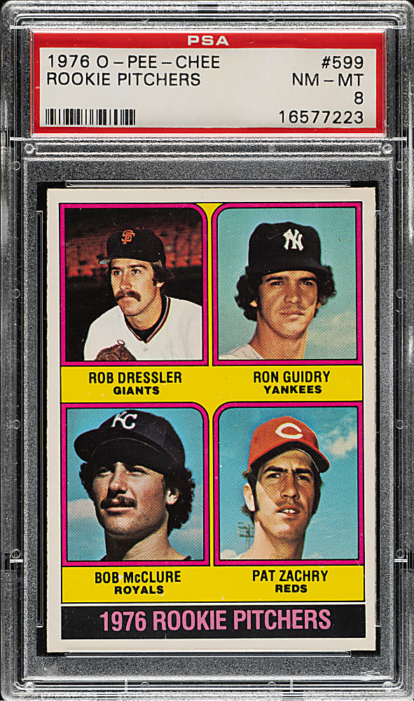 1976 O-Pee-Chee #599 Ron Guidry Rookie PSA NM-MT 8