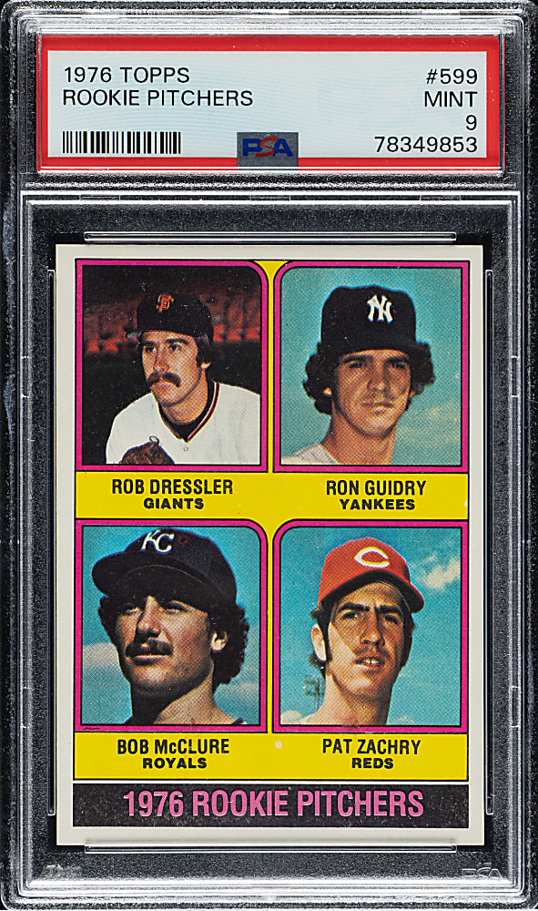 1976 Topps #599 Ron Guidry Rookie PSA MINT 9