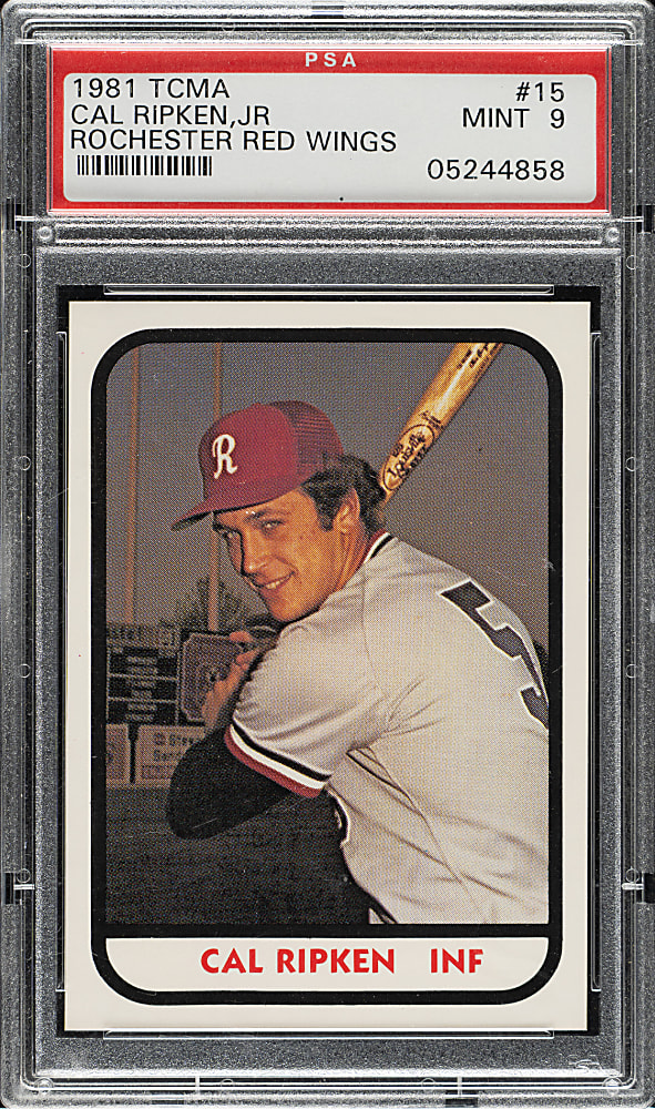 1981 TCMA Rochester Red Wings #15 Cal Ripken Jr. PSA MINT 9 - Pre-Rookie!