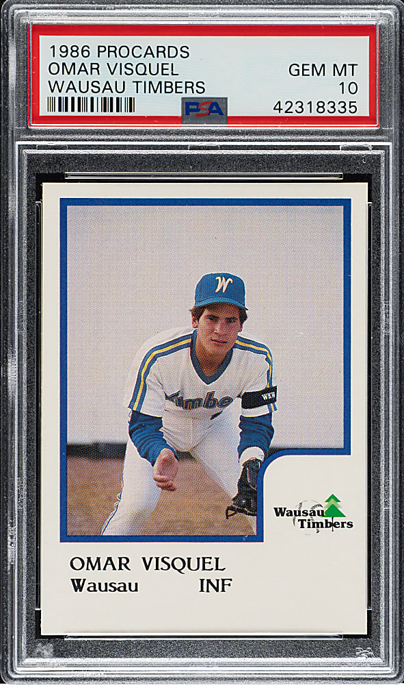 1986 Procards Omar Visquel PSA GEM MINT 10