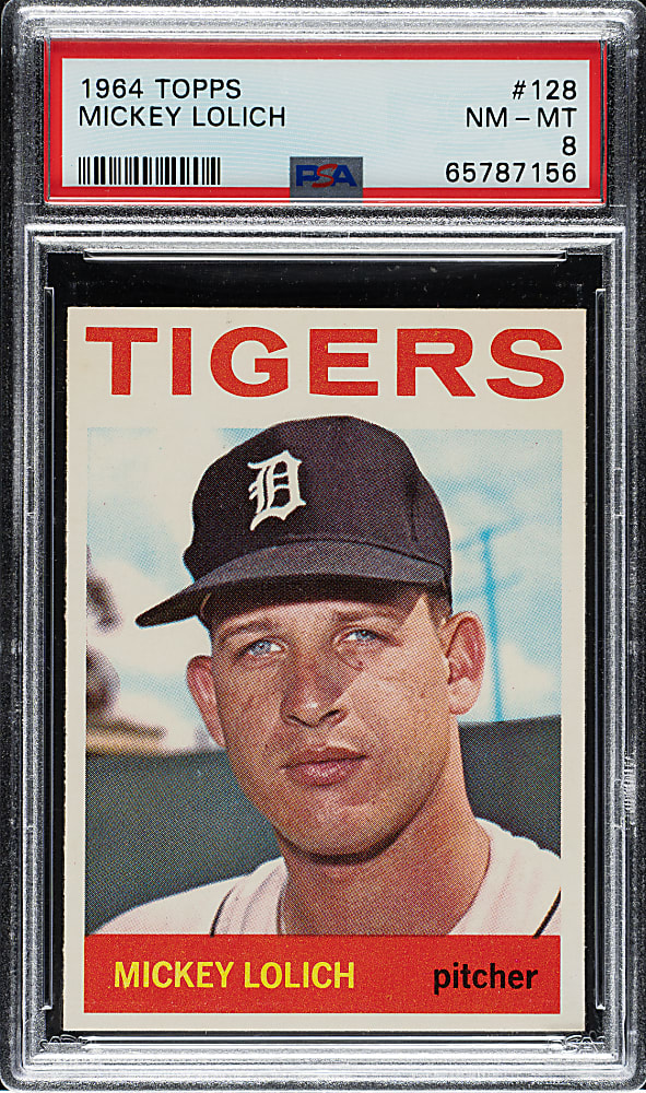 1964 Topps #128 Mickey Lolich PSA NM-MT 8