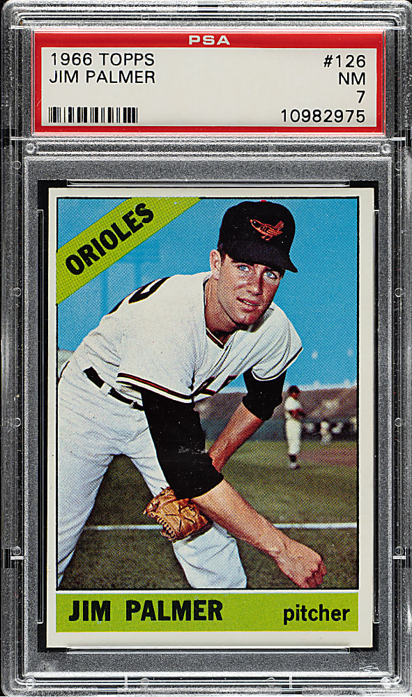 1966 Topps #126 Jim Palmer Rookie PSA NM 7