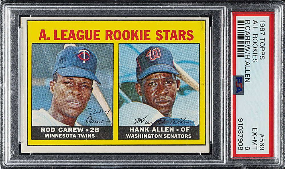 1967 Topps #569 Rod Carew Rookie PSA EX-MT 6