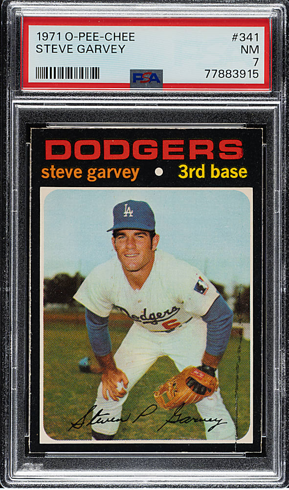 1971 O-Pee-Chee #341 Steve Garvey Rookie PSA NM 7