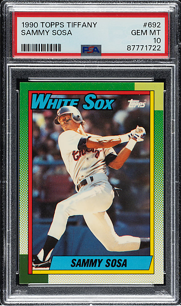 1990 Topps Tiffany #692 Sammy Sosa Rookie PSA GEM MINT 10