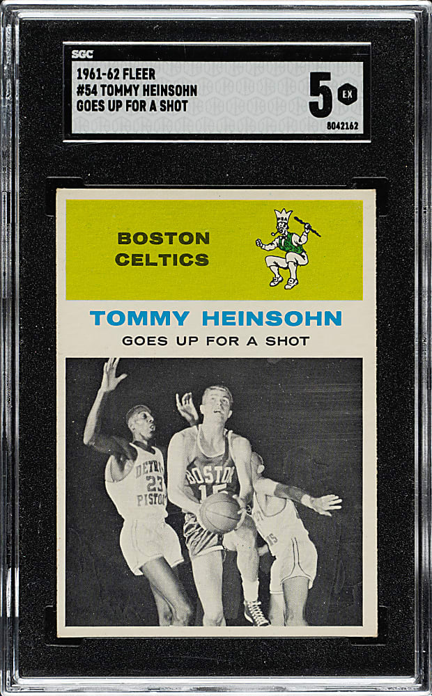 1961-1962 Fleer Basketball #54 Tom Heinsohn In Action SGC EX 5