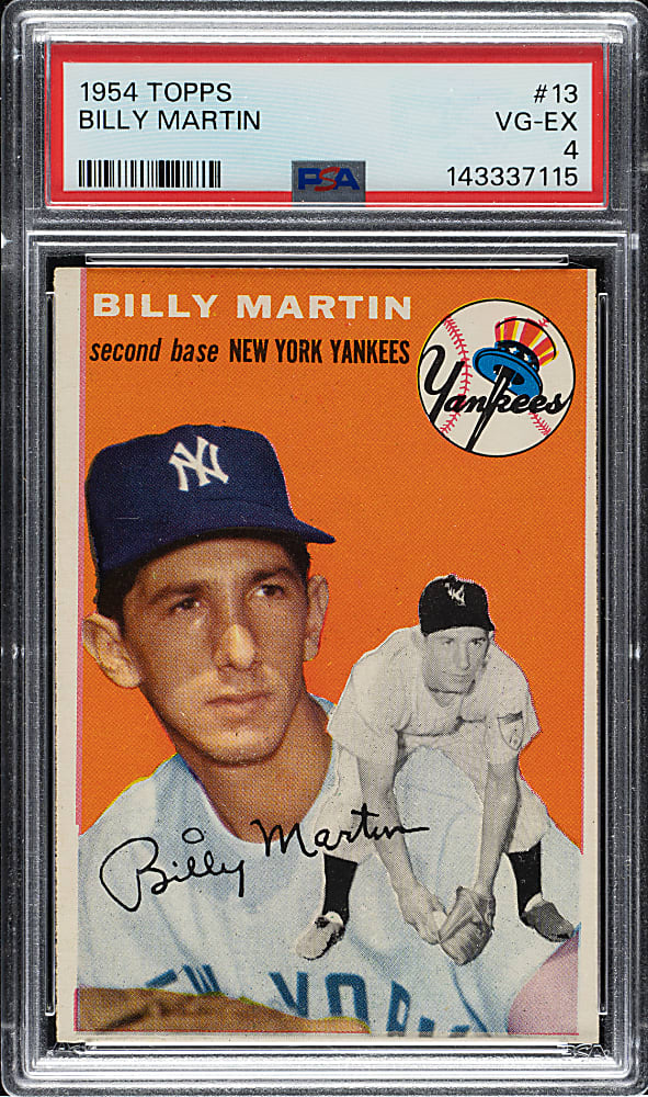 1954 Topps #13 Billy Martin PSA VG-EX 4