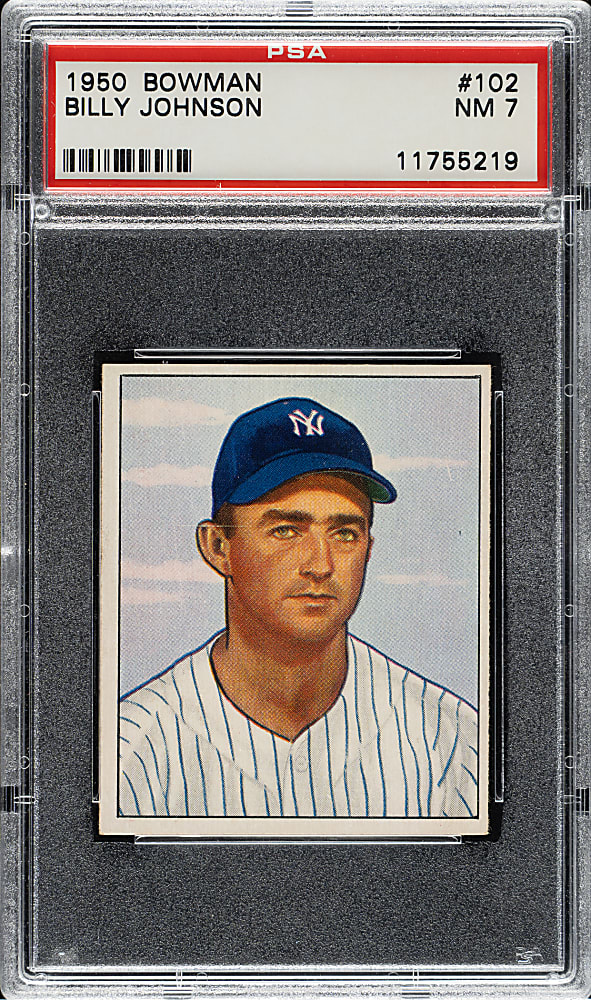 1950 Bowman #102 Billy Johnson PSA NM 7