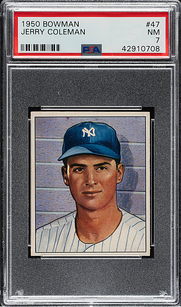 1950 Bowman #47 Jerry Coleman PSA NM 7