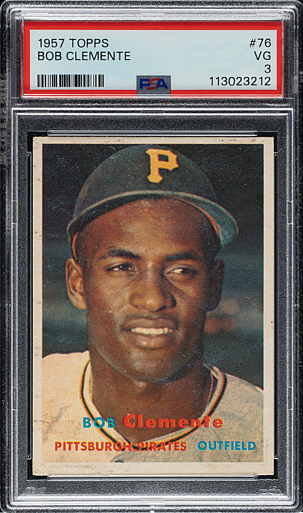1957 Topps #76 Roberto Clemente PSA VG 3