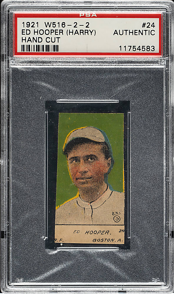 1921 W516-2-2 #24 Harry Hooper PSA Authentic