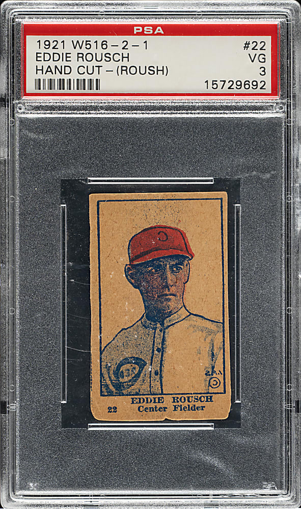 1921 W516-2-1 #22 Eddie Rousch PSA VG 3